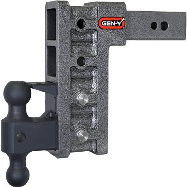 Mega Duty 2.5in Shank 9in Drop 3.5K TW 32K Hitch w/GH-0161 Dual-Ball/Pintle Lock