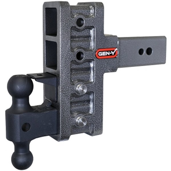 Mega Duty 3in Shank 6in オフセット Drop 32K Hitch w/GH-0161 Dual-Ball/GH-0162 Pintle Lock