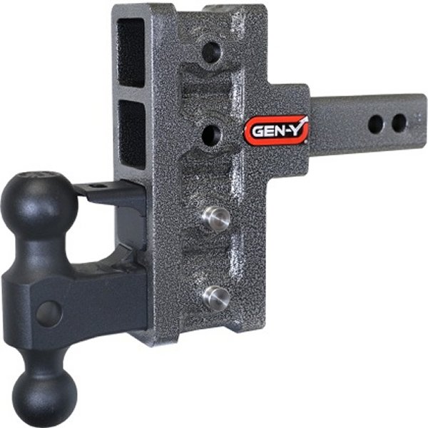 Mega Duty 2in Shank 5in オフセット Drop 2K TW 16K Hitch w/GH-051 Dual-Ball/GH-032 Pintle Lock