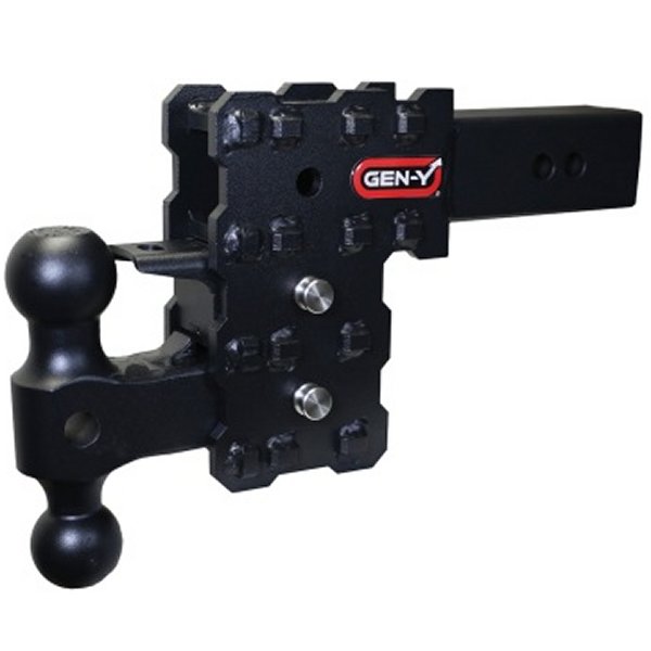 Phantom-X 2.5in Solid Shank 5in Drop 1.6K TW 16K Hitch w/GH-051 Dual-Ball & GH-032 Pintle Lock