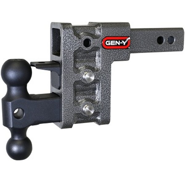 Mega Duty 2in Shank 5in Drop 1.5K TW 10K Hitch w/GH-031 Dual-Ball/GH-032 Pintle Lock