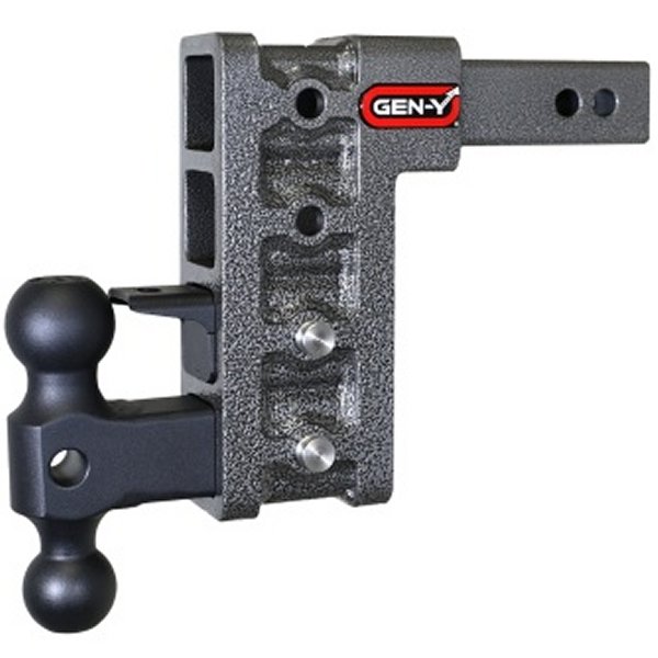 Mega Duty 2in Shank 7.5in Drop 1.5K TW 10K Hitch w/GH-031 Dual-Ball/GH-032 Pintle Lock