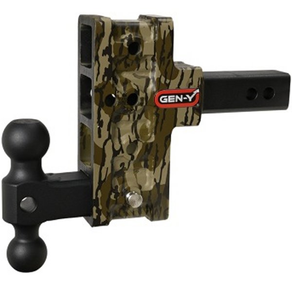 Mega Duty 2in Shank 5in オフセット Drop 1.5K TW 10K Hitch w/GH-031 Dual-Ball - Mossy Oak