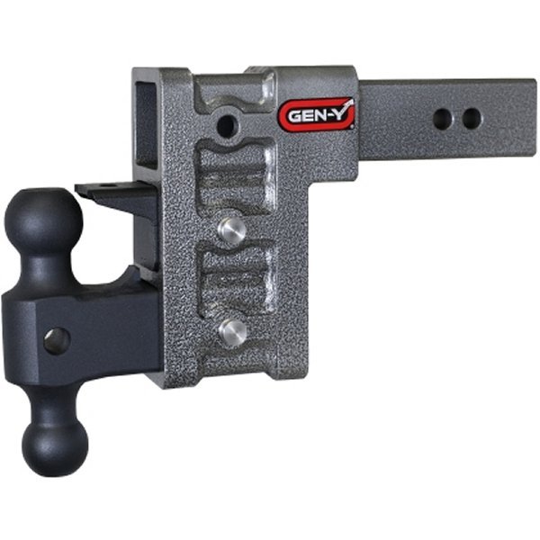 Mega Duty 2.5in Shank 6in Drop 3K TW 21K Hitch w/GH-061 Dual-Ball/GH-062 Pintle Lock