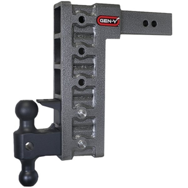 Mega Duty 2.5in Shank 12in Drop 3K TW 21K Hitch w/GH-061 Dual-Ball/GH-062 Pintle Lock