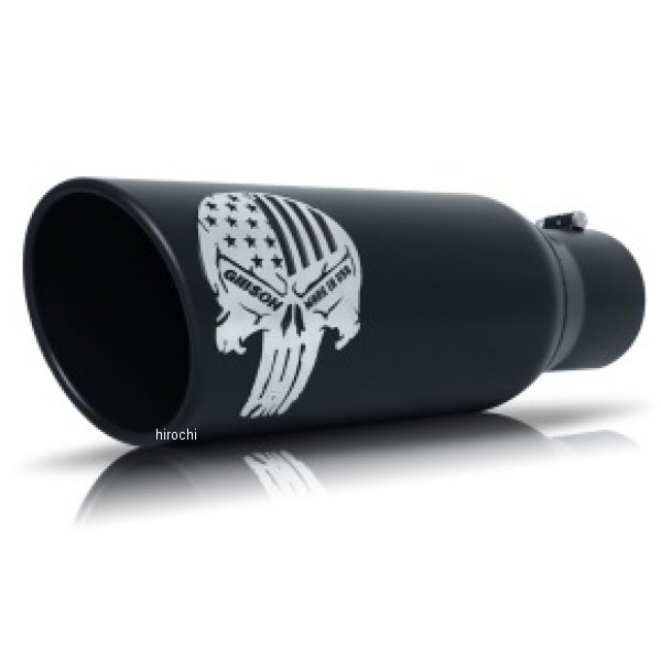 Gibson Patriot Skull Rolled Edge Angle-Cut Tip- 5in OD/2.25-2.5in Inlet/12in Length ブラック Ceramic