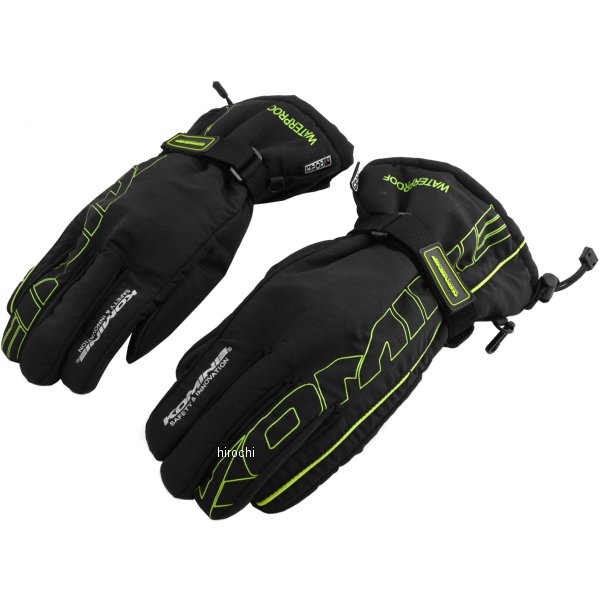 レインオーバーグローブ 黒/グリーン