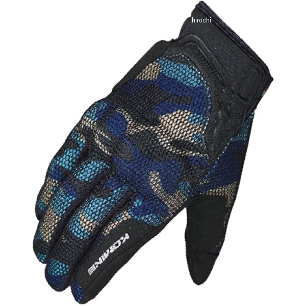 春夏モデル プロテクト3Dメッシュグローブ-ドウジ 3D ブルー カモ