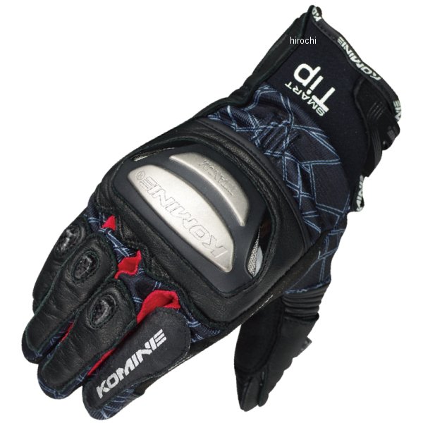 春夏モデル チタニウムメッシュグローブ 黒/赤