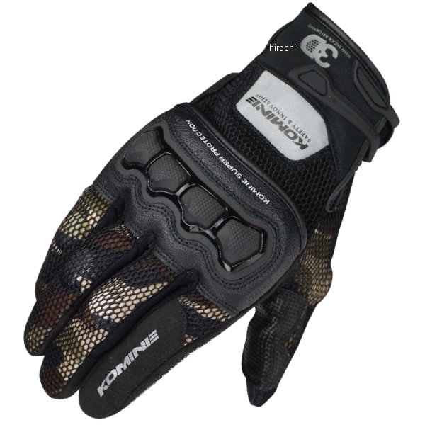 春夏モデル プロテクト3Dメッシュグローブ 3Dカモ/黒