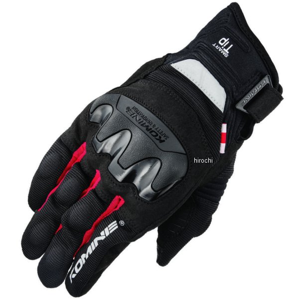 春夏モデル プロテクトメッシュグローブ 黒/赤