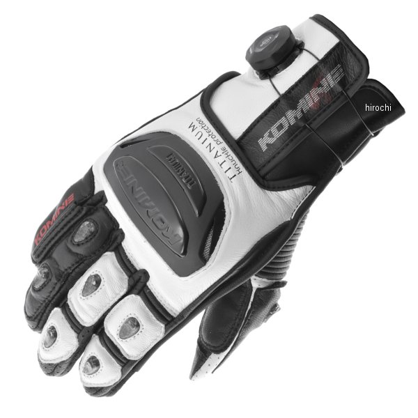 春夏モデル ダイアルフィットスポーツレザーグローブ 白/黒