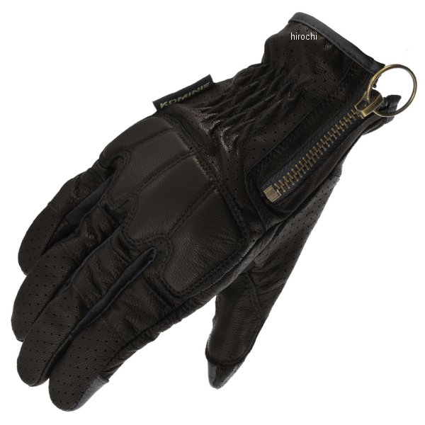 春夏モデル プロテクトレザーメッシュグローブ ダークブラウン