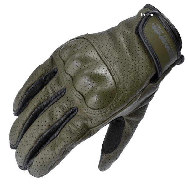 春夏モデル ベンティッドプロテクトレザーグローブ オリーブ