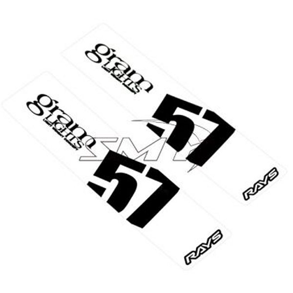 57DR/57CR Spoke Sticker ホワイト (2 PCS)