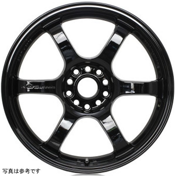 57DR 17x9.0 +22 5-114.3 Glossy ブラック Wheel