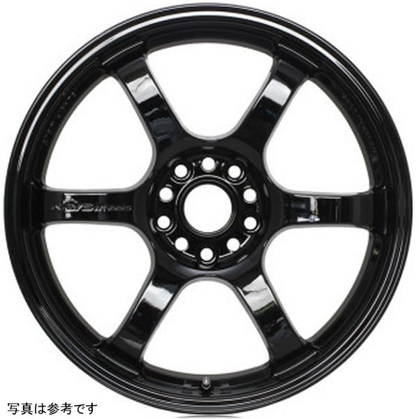 57DR 17x9.0 +38 5-100 Glossy ブラック Wheel
