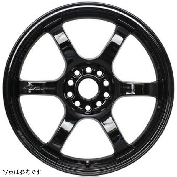 57DR 17x9.0 +38 5-114.3 Glossy ブラック Wheel
