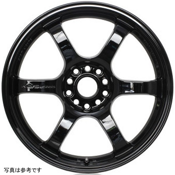 57DR 18x9.5 +22 5-114.3 Glossy ブラック Wheel