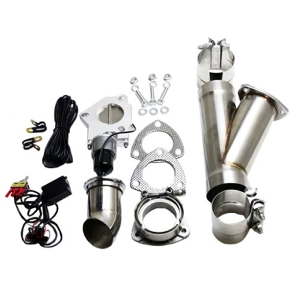 3.5in ステンレススチール Electronic Exhaust Cutout w/Slip Fit/Band クランプ