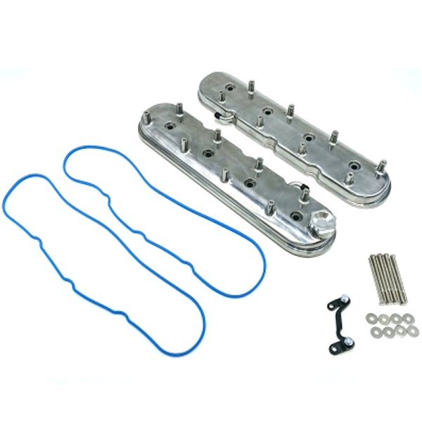96-22 GM LS Standard Height Valve Cover w/Angled Coil Mount - Polished (Pair)
