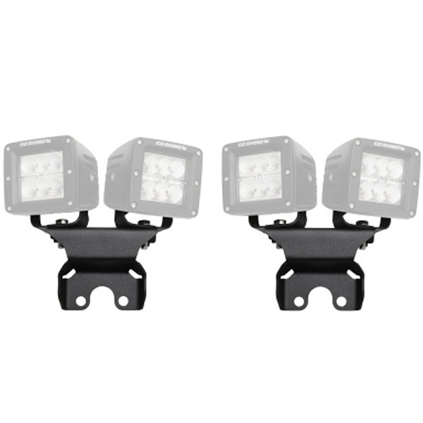 18年-20年 Jeep ラングラー JL/JLU Light Mount - One or Two 3in Cubes