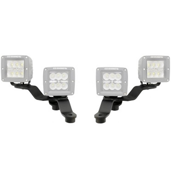 18年-20年 Jeep ラングラー JL/JLU/Gladiator JT Light Mount - Two 3in Cubes オフセット