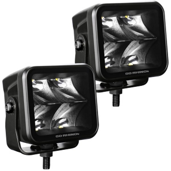 Xplor Blackoutシリーズ Cube LED Spot Light Kit (Surface/Threaded Stud Mnt) 2x2 - Blk (Pair)