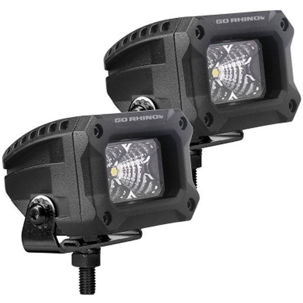 Xplor Brightシリーズ Rectangle LED Flood Light Kit (Surface/Thread Std Mnt) 3x2 - Blk (Pair)