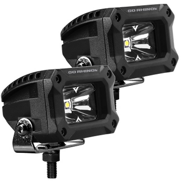 Xplor Brightシリーズ Rectangle LED Spot Light Kit (Surface/Thread Stud Mnt) 3x2 - Blk (Pair)