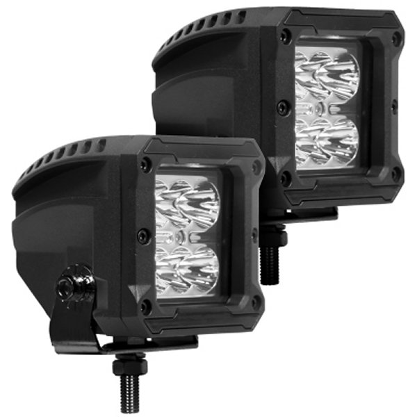 Xplor Brightシリーズ Cube LED Spot Light Kit (Surface/Threaded Stud Mount) 3x3 - Blk (Pair)