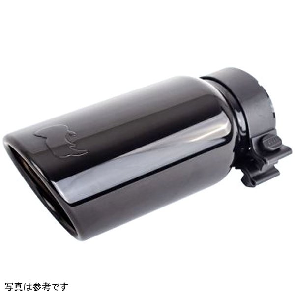 Exhaust Tip ブラック クローム - ID 3in x L 14in x OD 4in