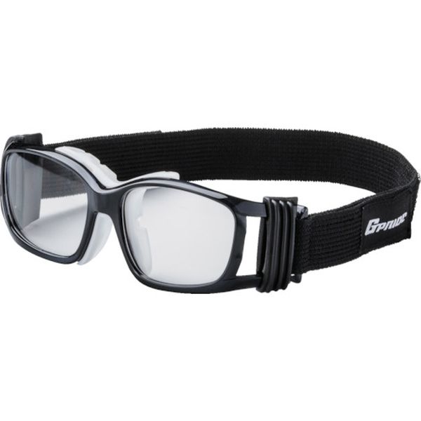 二眼型セーフティゴーグル ブラック (度なしレンズ)