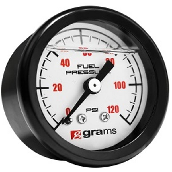 Universal 0-120 PSI Fuel Pressure Guage ホワイト Face