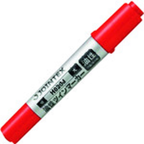 H020JRD10  322061油性ツインマーカー太 赤10本H020J-RD10