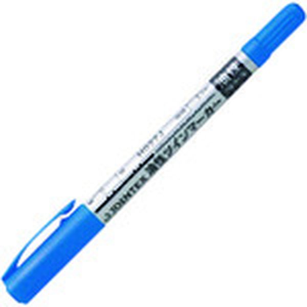 H027JBL10  329942油性ツインマーカー細青10本 H027J-BL10