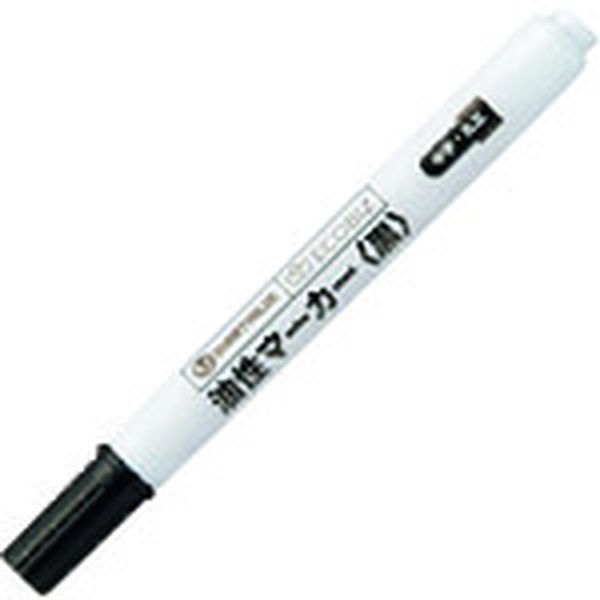 H037JBK  381358油性マーカーシングル中字黒12本