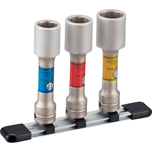 プロテクター付クイックフィット薄形ロングホイルナットソケットセット