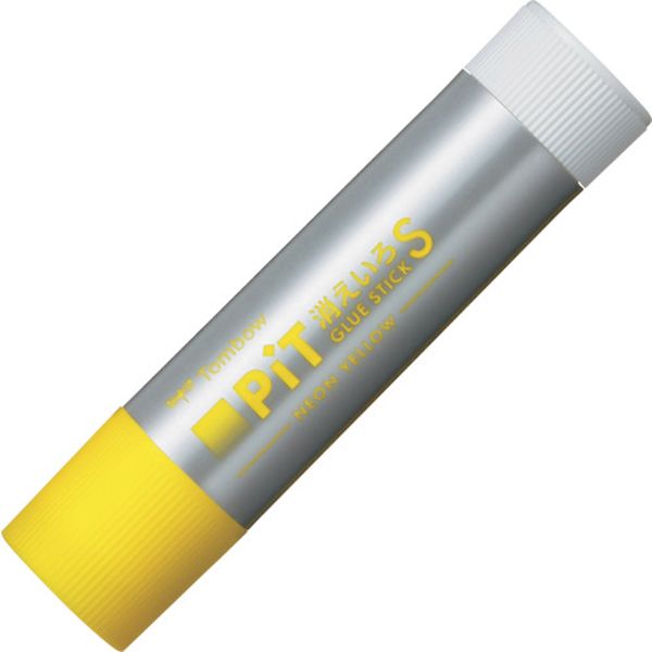 HCB113B  スティックのり 消えいろピットS ネオンイエロー シルバー