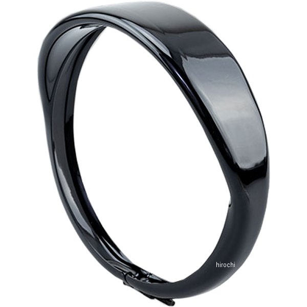 ヘッドライトベゼル バイザースタイル 5-3/4インチ 04年以降 ハーレー XL 黒