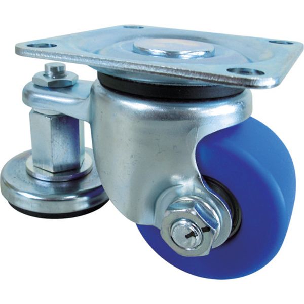 重荷重用アジャスターフット付キャスター自在車75径MCナイロン車輪