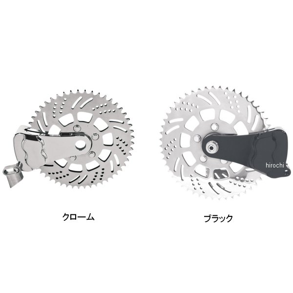 スプロケットと4ピストンキャリパーキット 左サイドリア