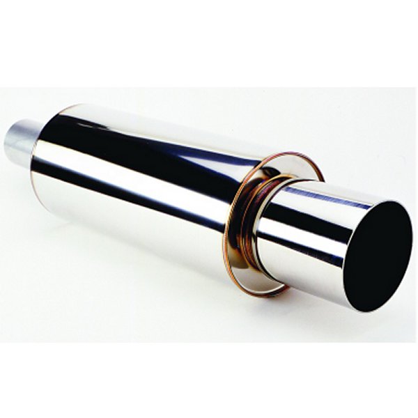 Universal SS Hi-Power Muffler (120mm tip / 75mm piping)