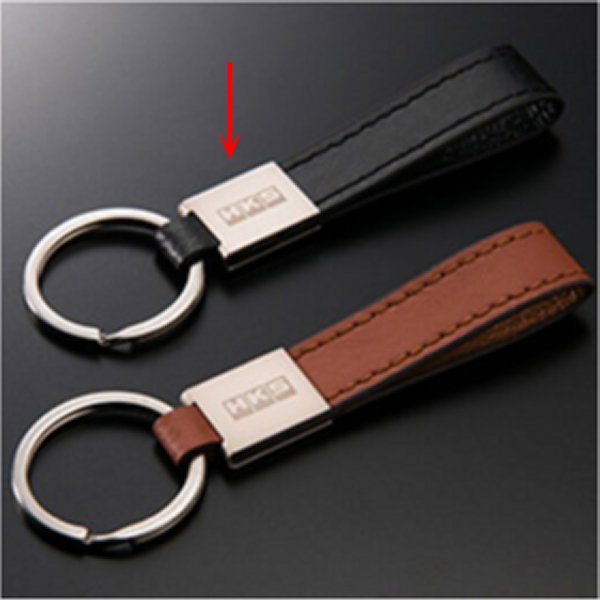 LEATHER KEYRING BLACK
