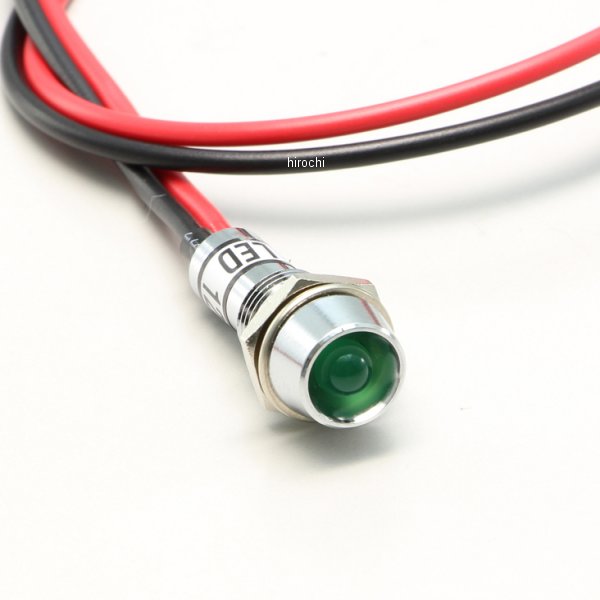 インジケーターランプ 緑 汎用 取付穴φ9.0mm