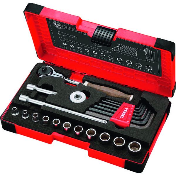 ベッセル ウッディスイベルソケットレンチセット  1/4