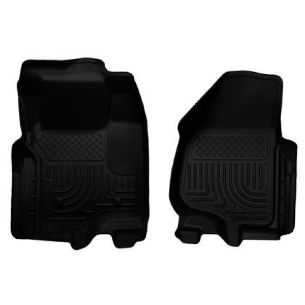 11-12 Ford Super Duty Crew & Extended Cab WeatherBeater Front Row Black Floor Liners