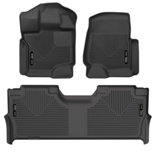 21-23 Ford F-150 CC SC X-Act Contour Front & Second Row Seat Floor Liners - Black