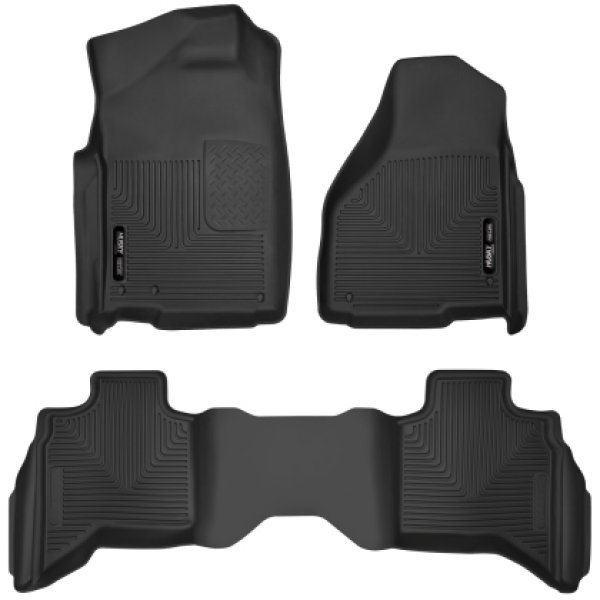 10-18 Dodge Ram 1500 Quad Cab X-Act Contour Front & Second Seat Floor Liners - Black