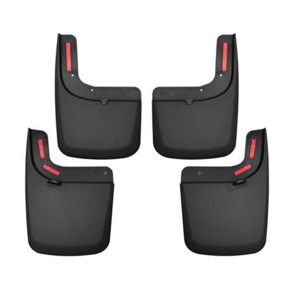 17 Ford F-250 Super Duty / F-350 Super Duty Front and Rear Mud Guards (w/ Flares) Black